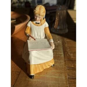 Amy from "Little Women" Figurine designed by Tasha Tudor Franklin Porcelain 1982
